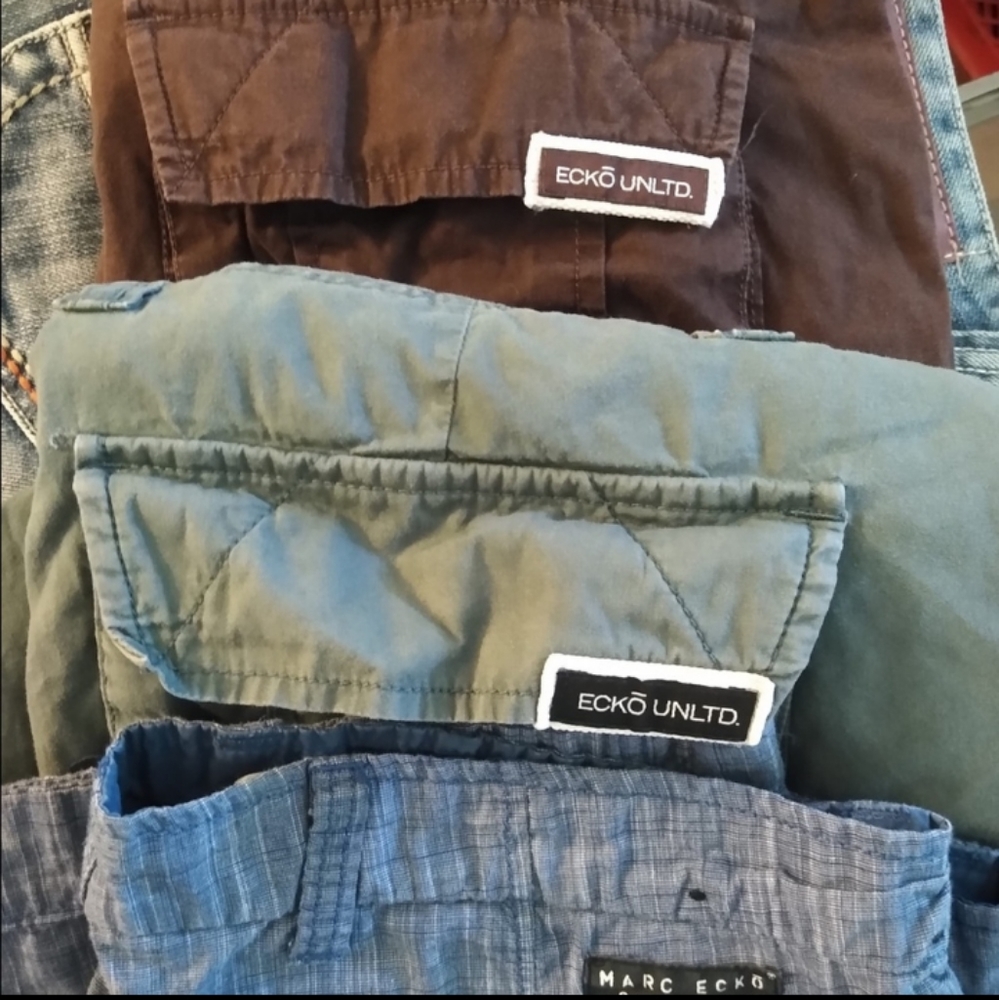3 pairs of size 32 Marc Ecko shorts